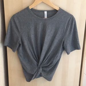 Grey twist front lululemon top
